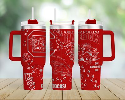 Carolina Gamecocks Full 40oz Tumbler SVG File
