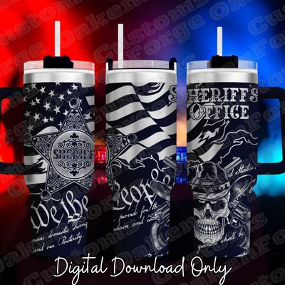 Sheriff&#39;s Office 40oz Full Tumbler Wrap SVG File