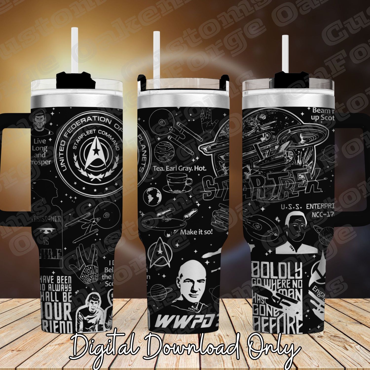 Star Trek 40oz Tumbler Wrap SVG File