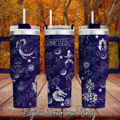 DragonBall 40oz Full Wrap Tumbler SVG File