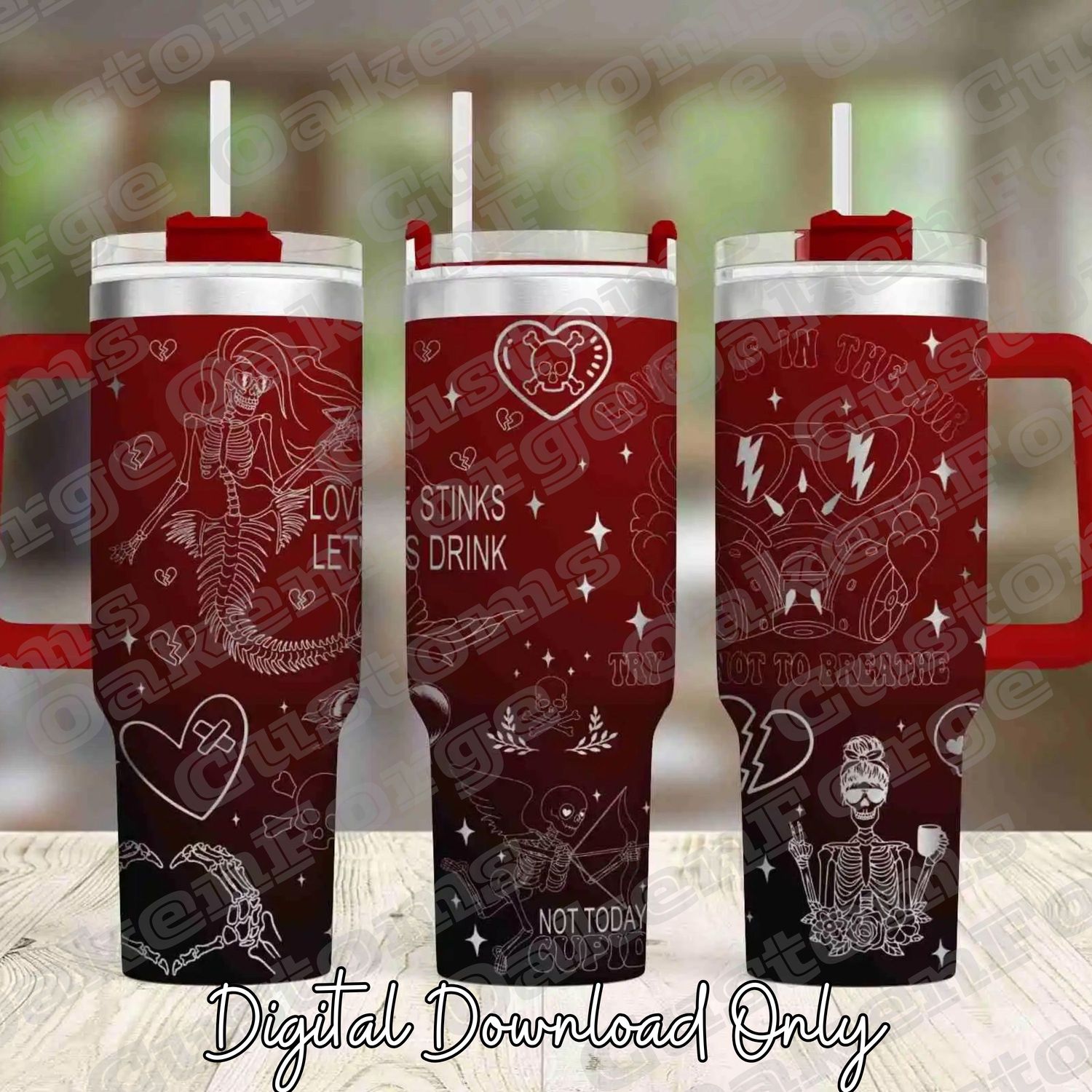 Anti Valentines 40oz Full Wrap Tumbler SVG File
