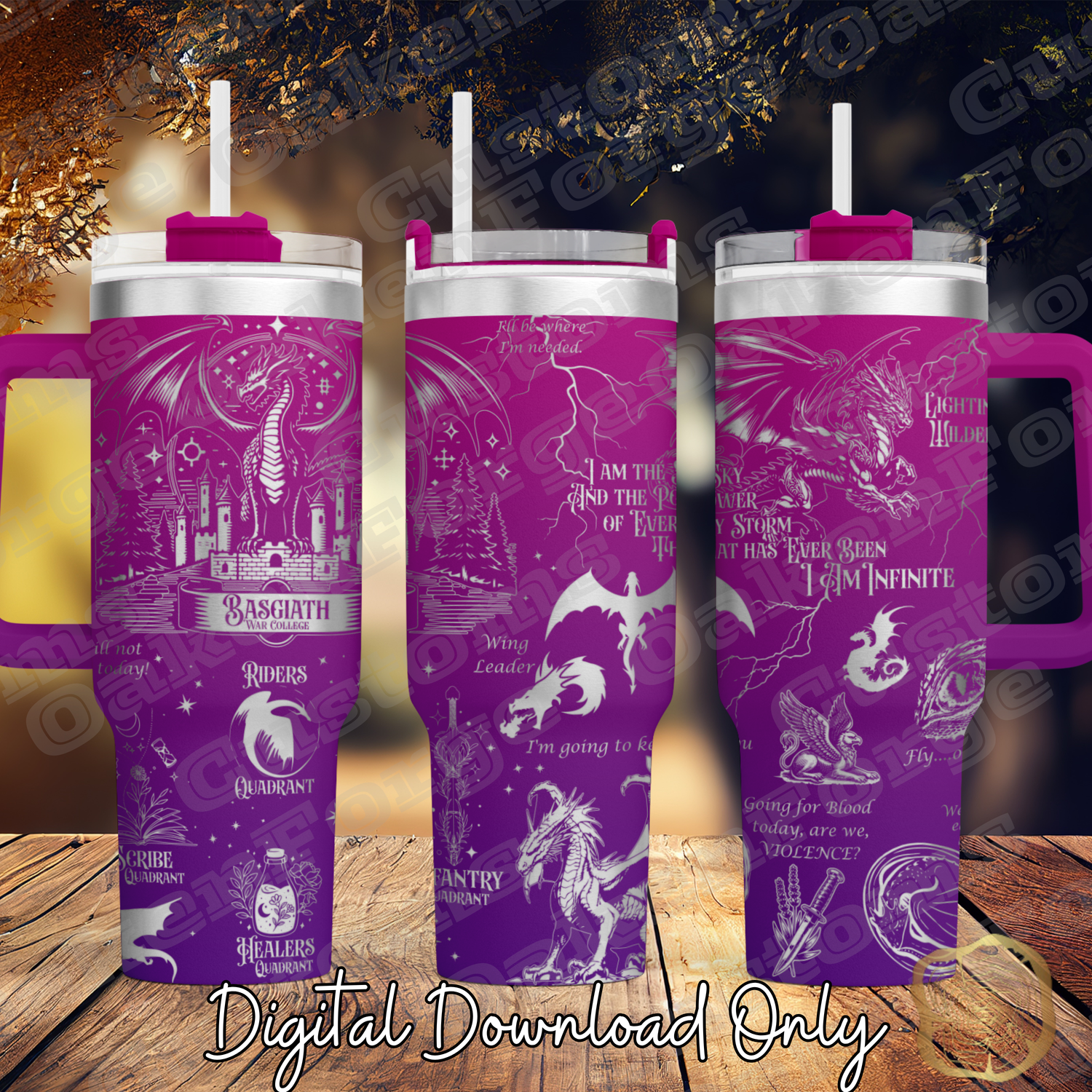 Fourth Wing 40oz Tumbler SVG File