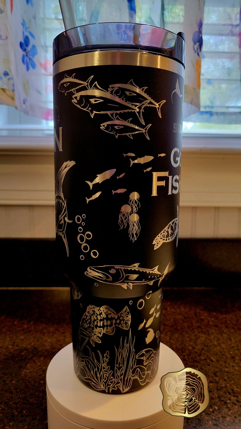 Gone Fishing 40oz Tumbler SVG File