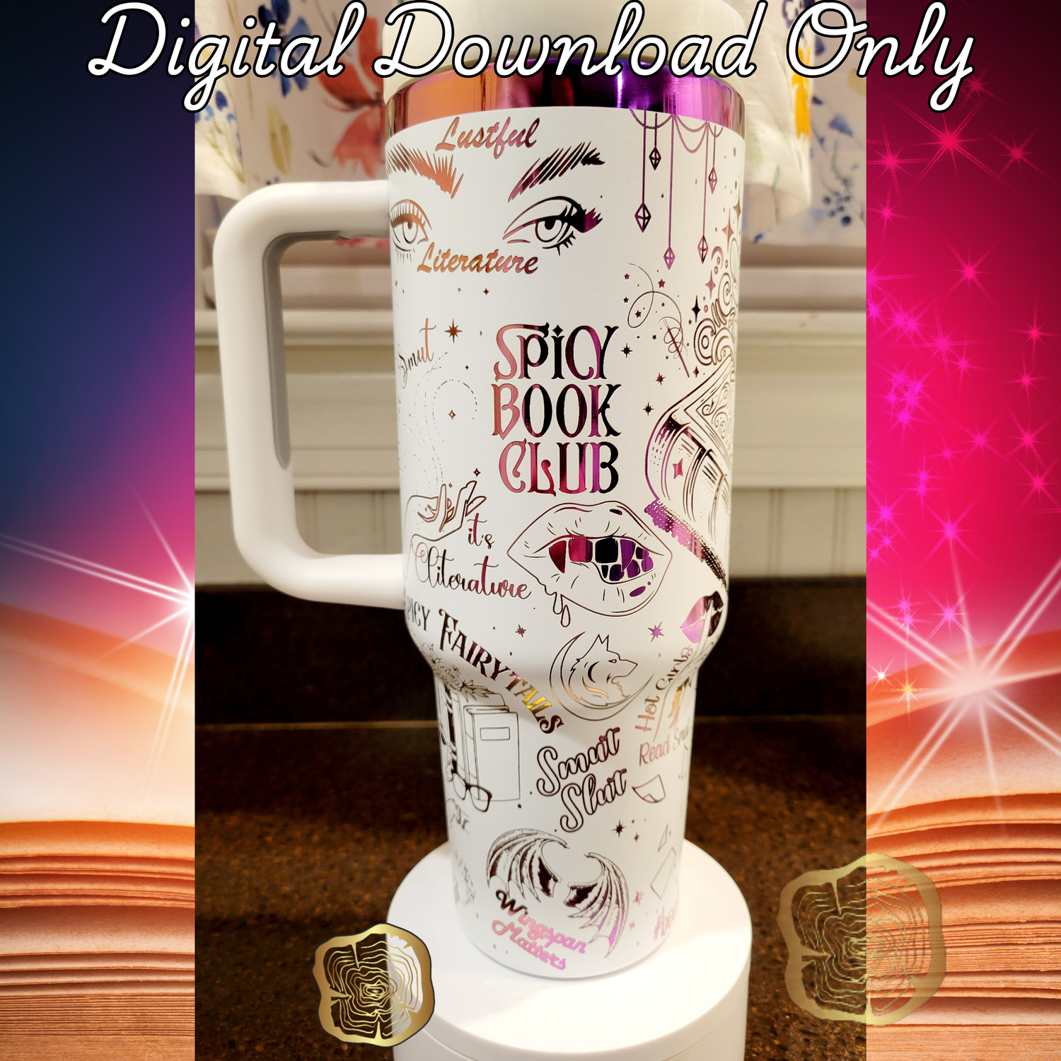Book SMUT 40oz Tumbler SVG File