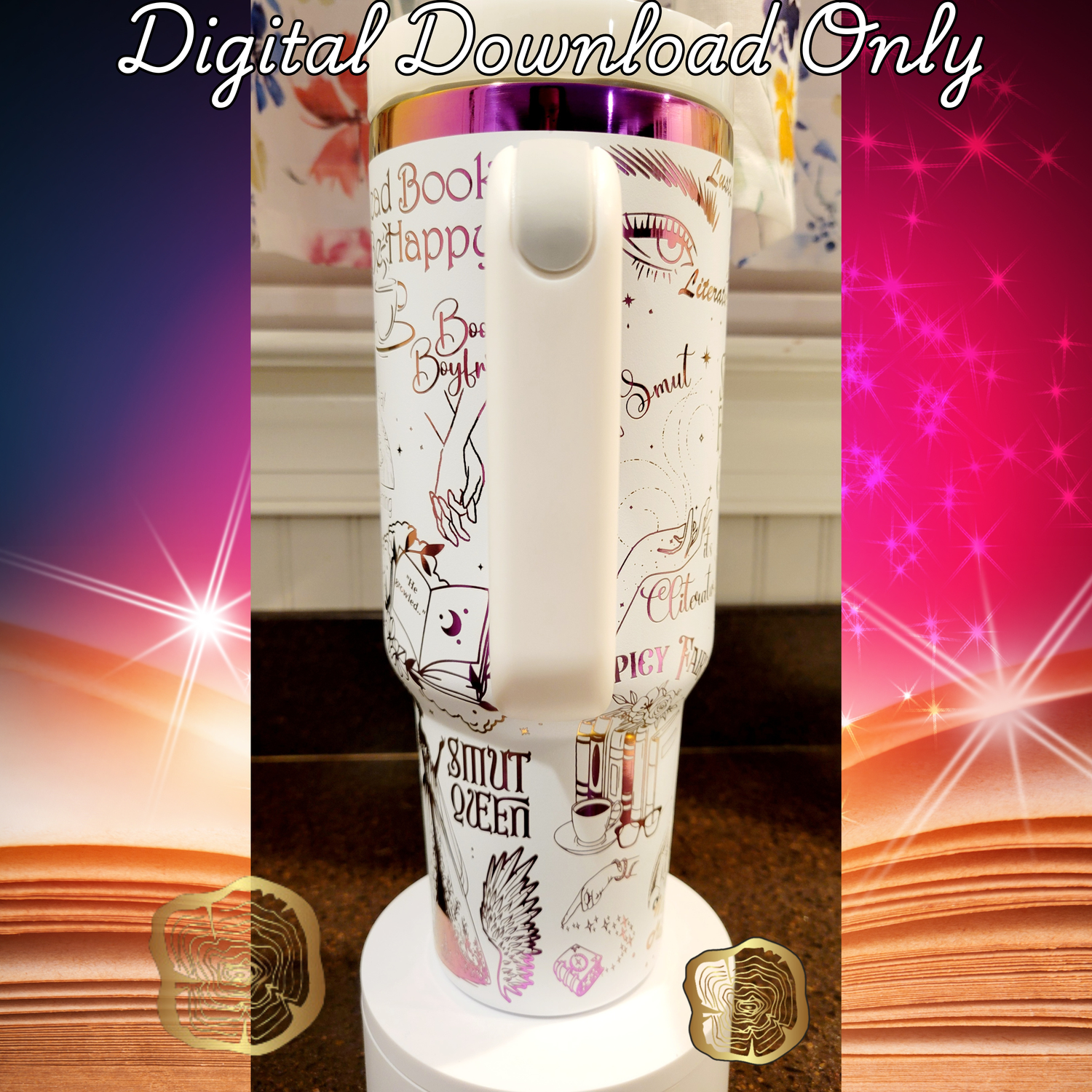 Book SMUT 40oz Tumbler SVG File