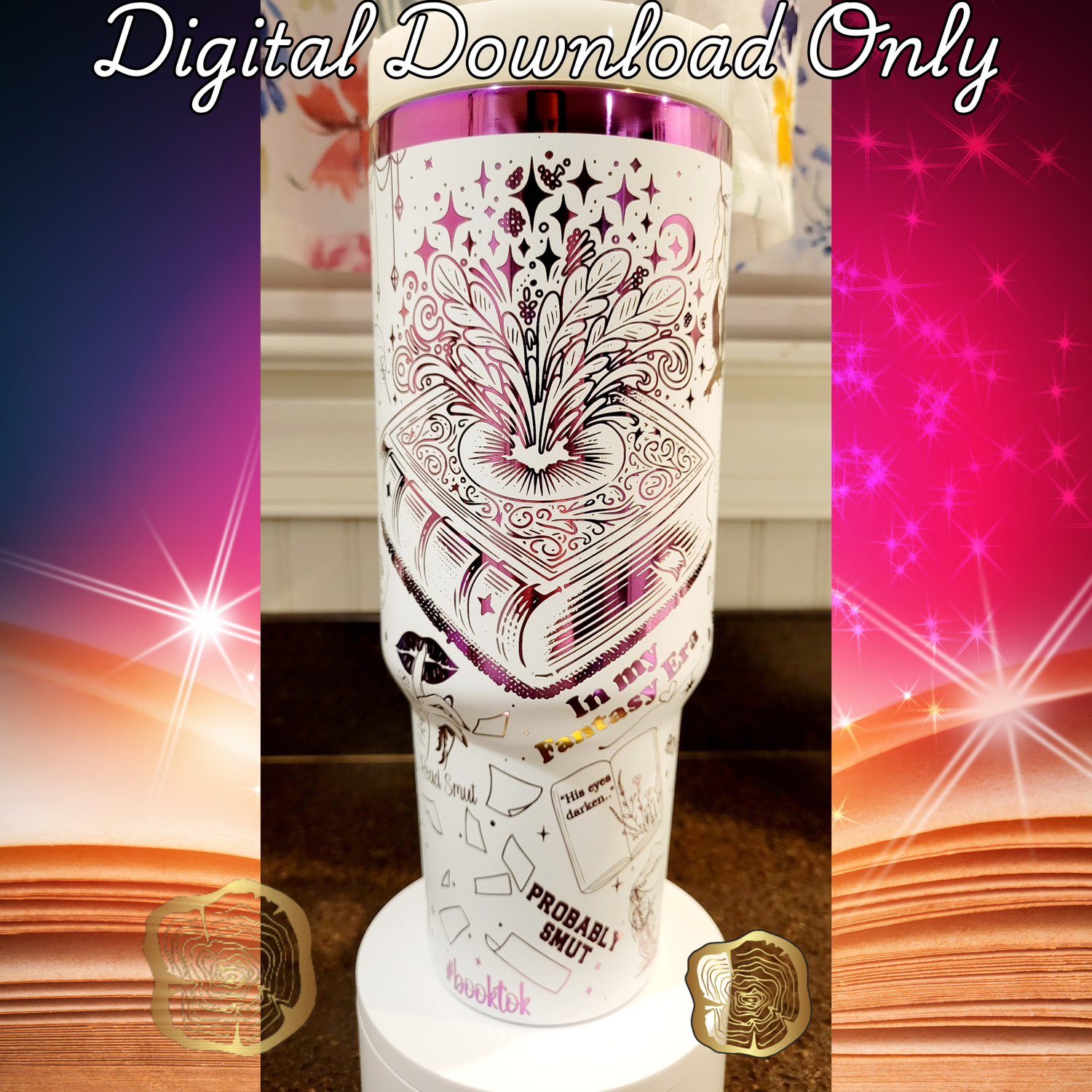 Book SMUT 40oz Tumbler SVG File