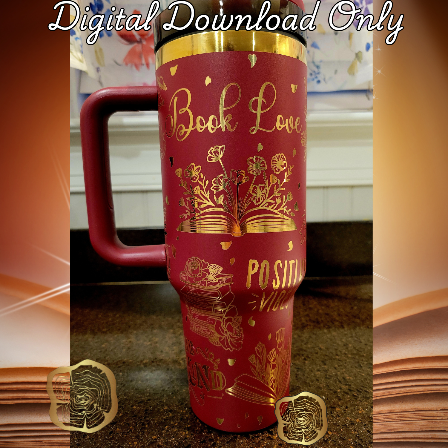 Book Love 40oz Tumbler wrap SVG File
