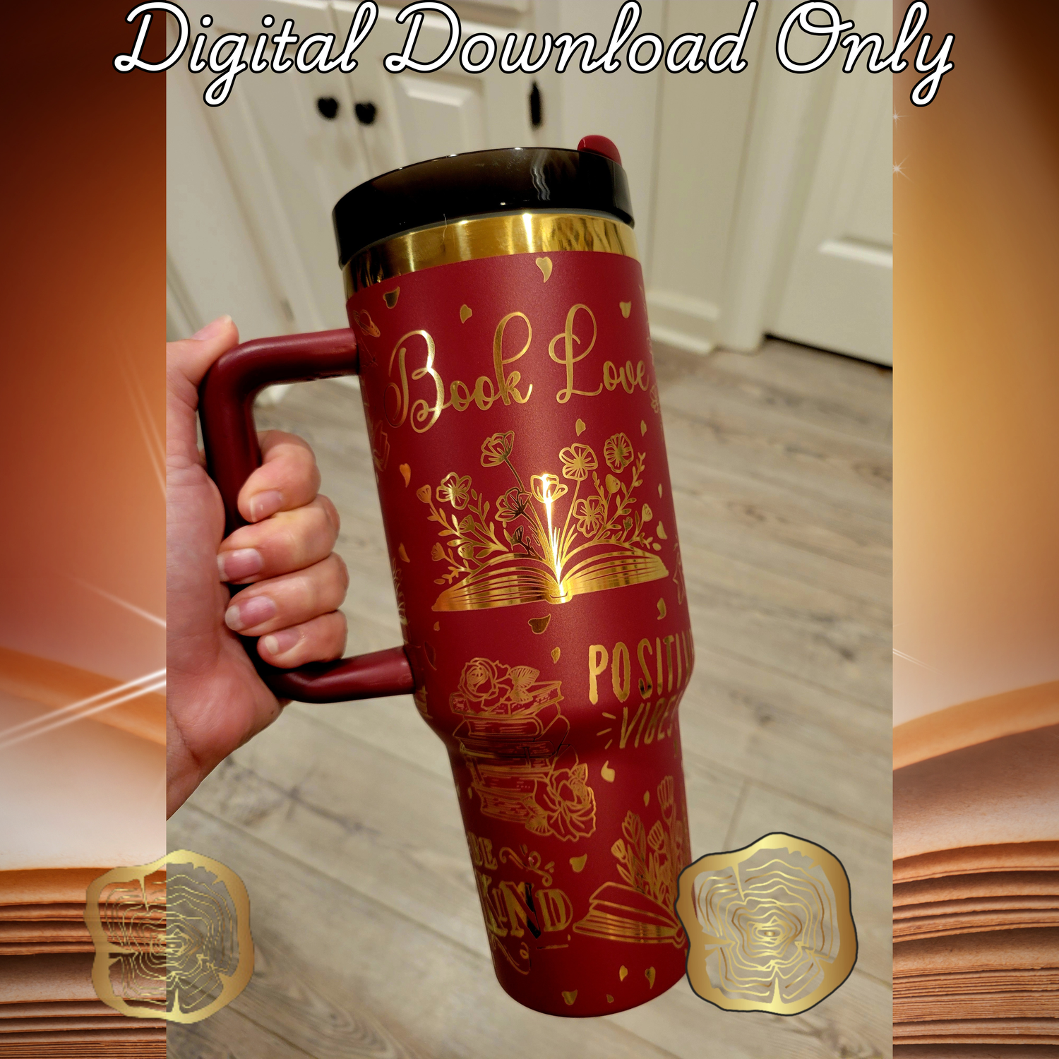 Book Love 40oz Tumbler wrap SVG File