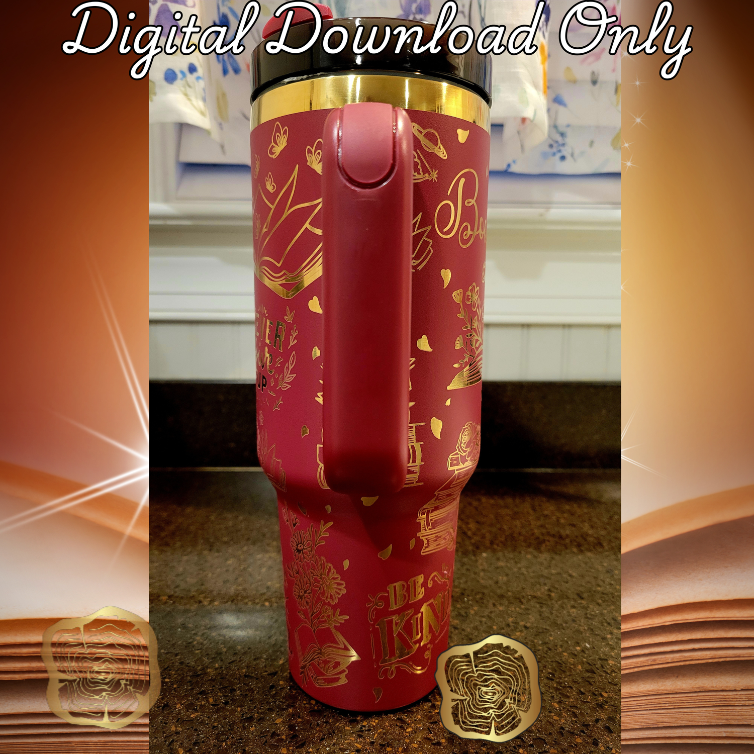 Book Love 40oz Tumbler wrap SVG File