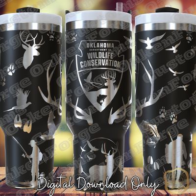 Oklahoma Wild life Conservation 40oz full wrap