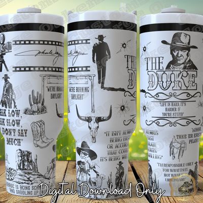 John Wayne 40oz Tumbler SVG File