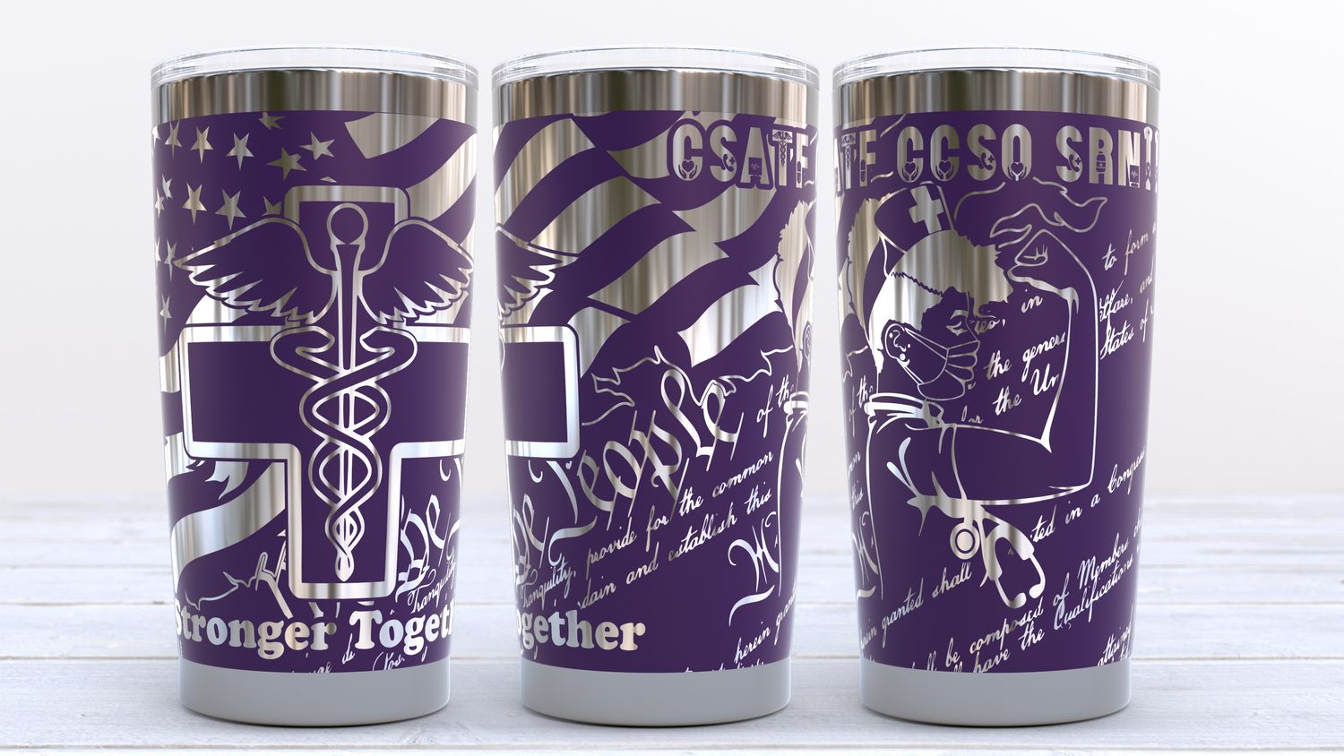 Nurse Lady CSATF CCSO SRNII 20oz Full wrap