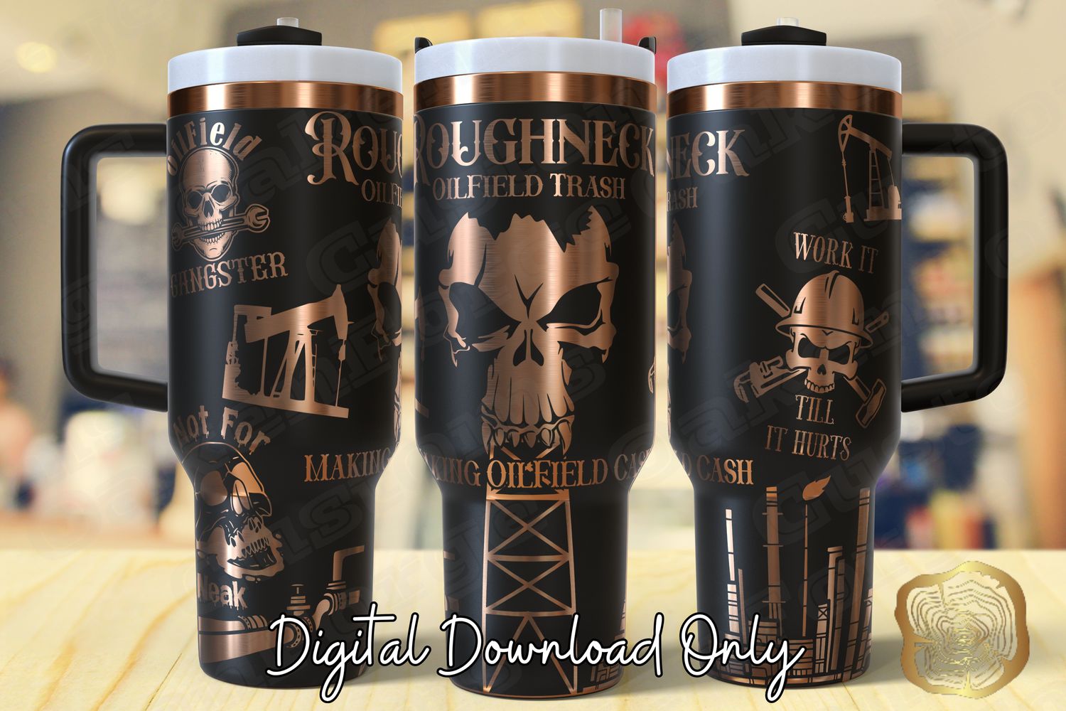 Roughneck Oil worker 40oz Tumbler SVG File