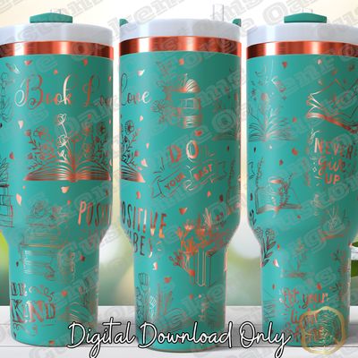 Book Love 40oz Tumbler wrap SVG File