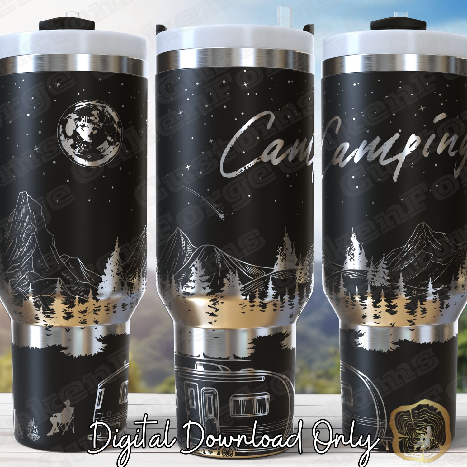 Camping 40oz Tumbler SVG File