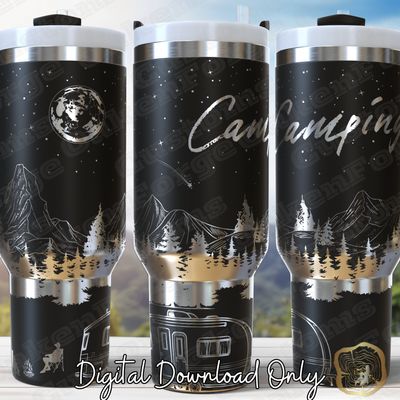 Camping 40oz Tumbler SVG File