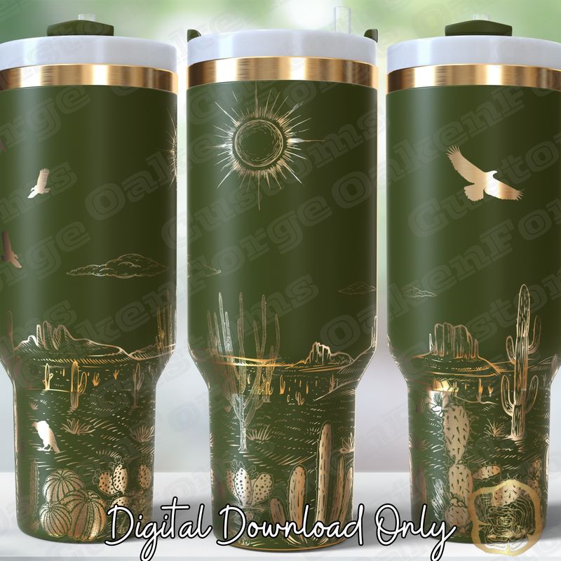 Desert Full Wrap 40oz Tumbler SVG File