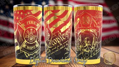 Fire Fighter 20oz Full Tumbler SVG File