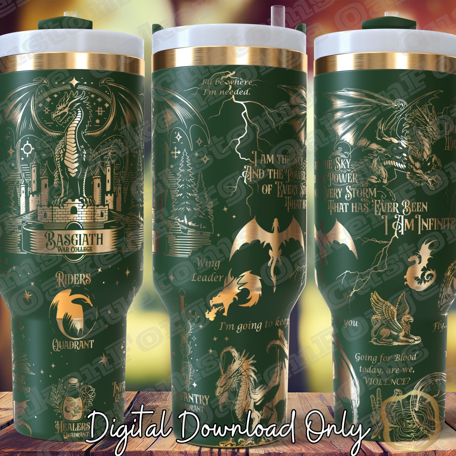 Fourth Wing 40oz Tumbler SVG File