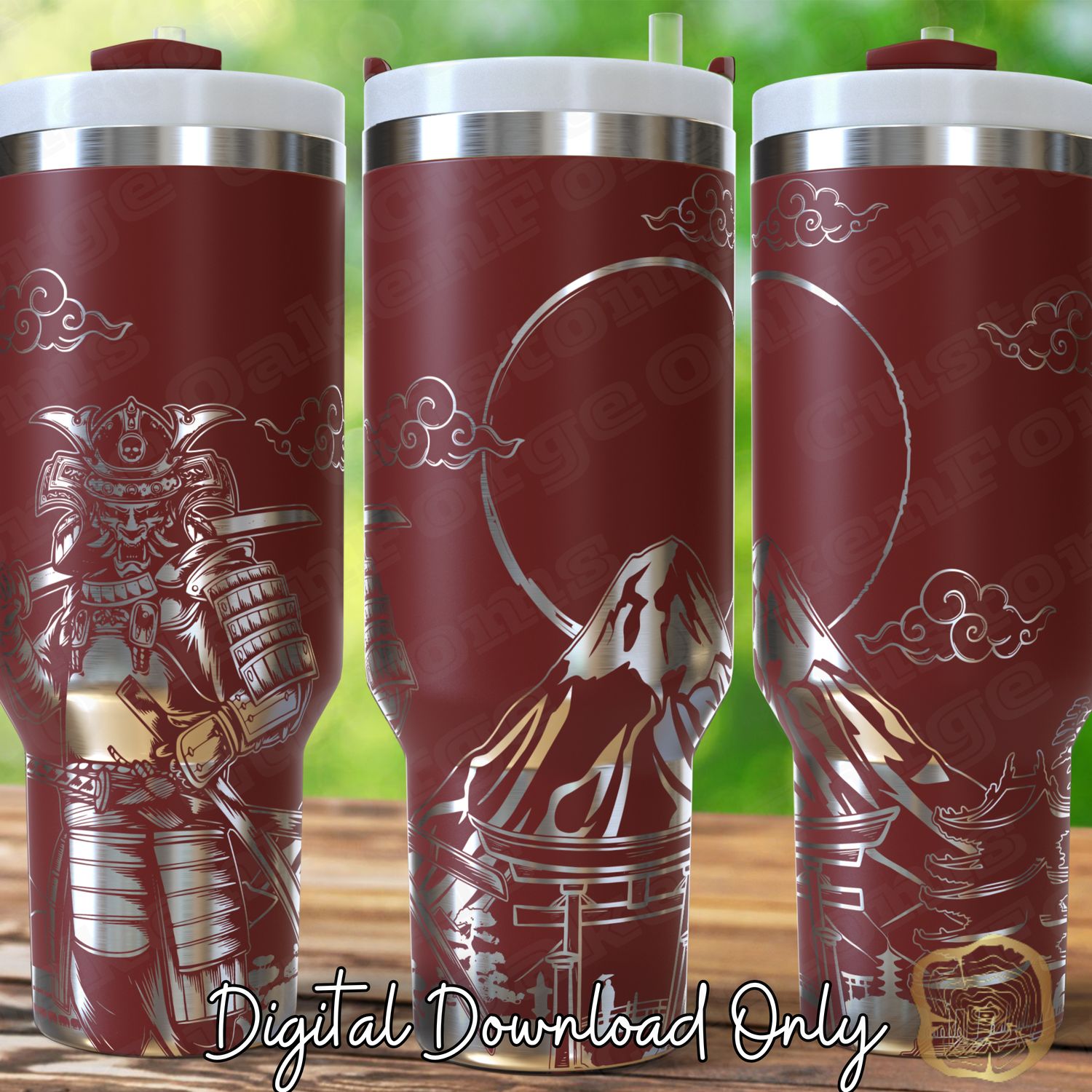 Samurai 40oz Full Tumbler SVG File