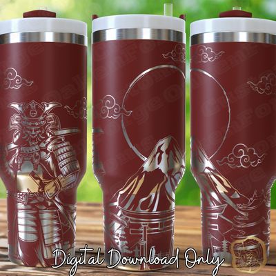 Samurai 40oz Full Tumbler SVG File