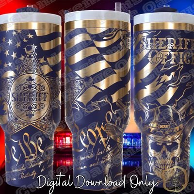 Sheriff's Office 40oz Full Tumbler Wrap SVG File