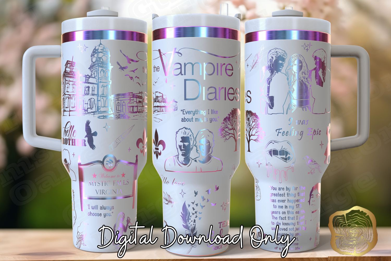 Vampire Diaries 40oz Tumbler SVG File