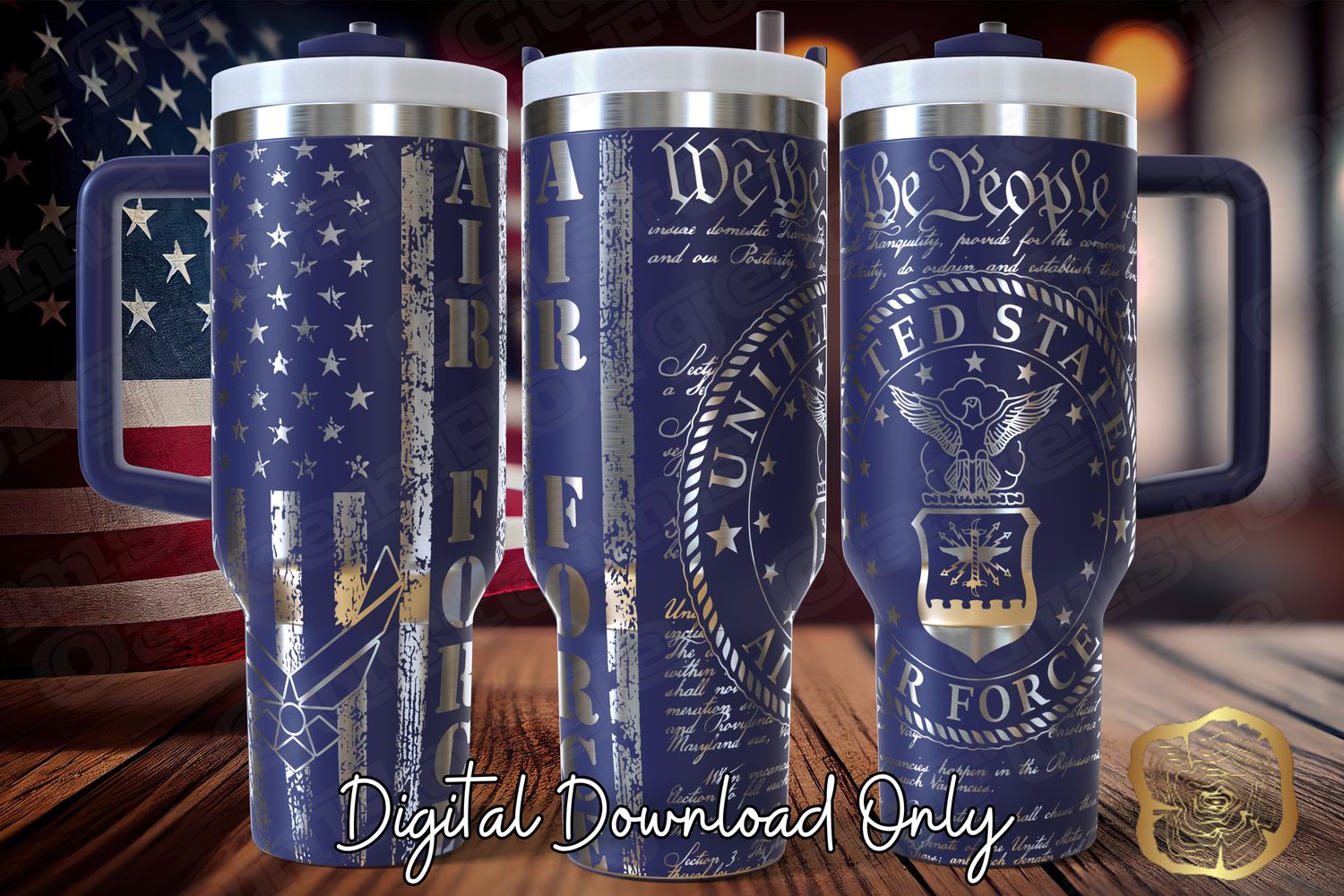 US Air Force 40oz Full Tumbler SVG File