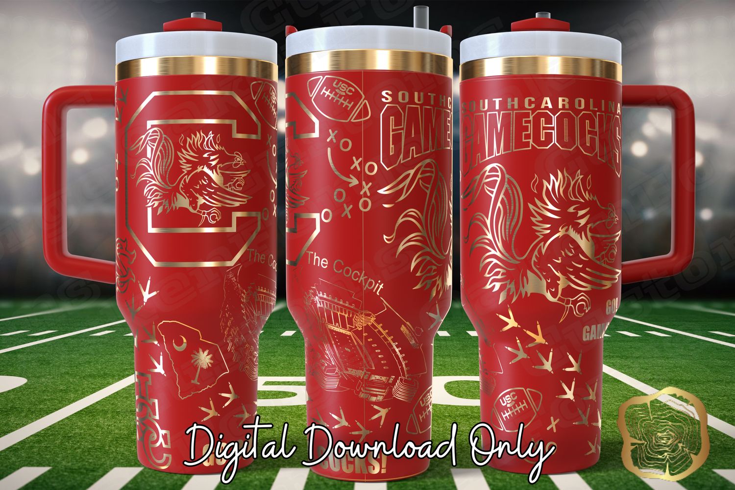 Carolina Gamecocks Full 40oz Tumbler SVG File