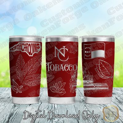 NC Tobacco 20oz Full Wrap Tumbler SVG File