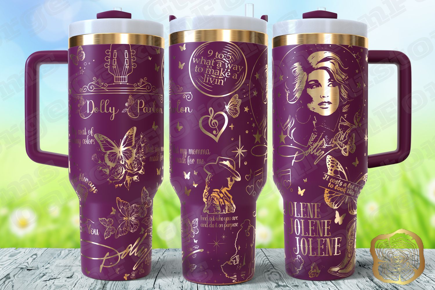 Dolly Parton Full 40oz Tumbler SVG File
