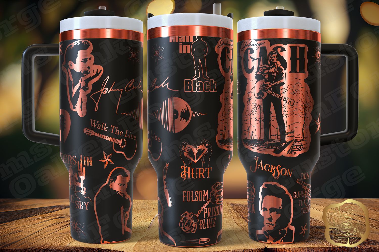 Johnny Cash Full 40oz Tumbler SVG File