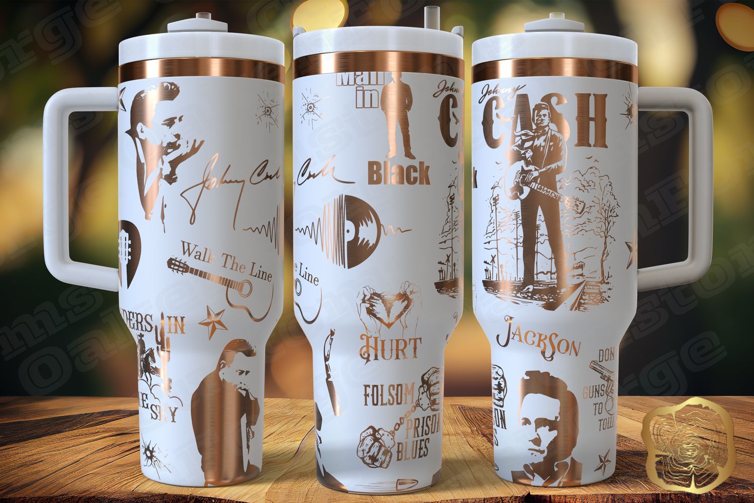 Johnny Cash Full 40oz Tumbler SVG File