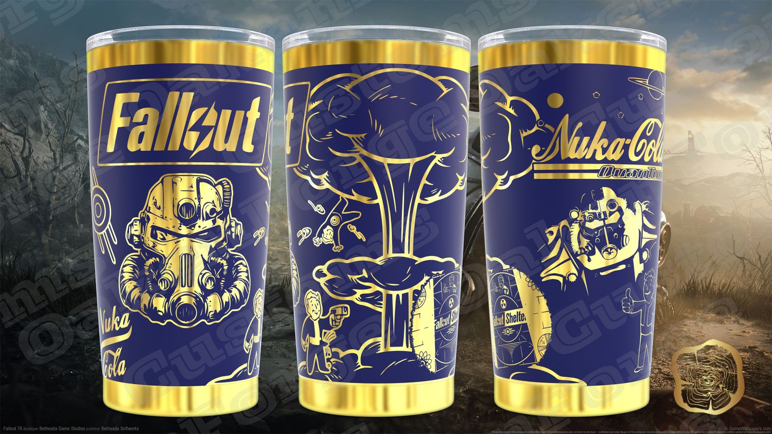 FallOut 20oz Tumbler wrap SVG file