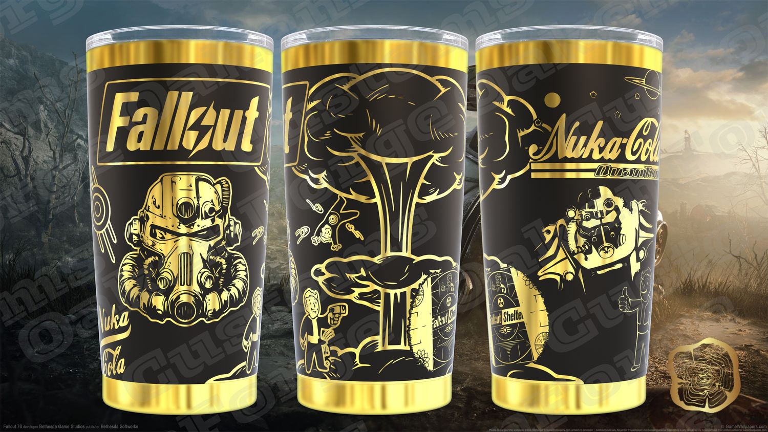 FallOut 20oz Tumbler wrap SVG file