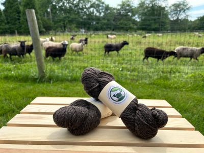 3 Ply Worsted "Heathered Brown"