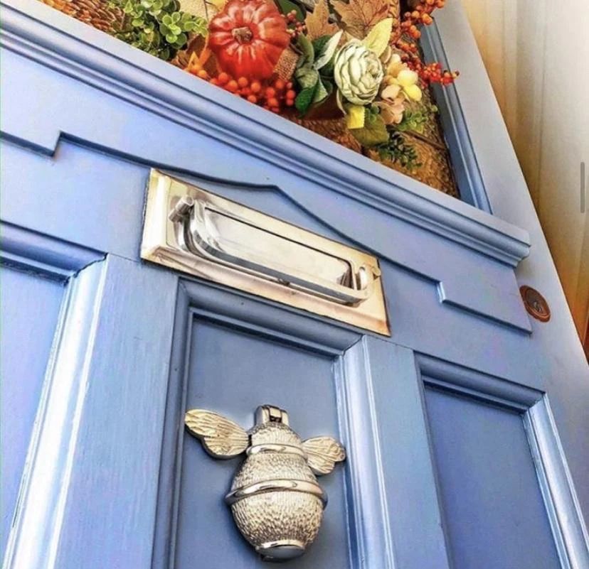 Brass Bee Door Knocker - NICKEL
