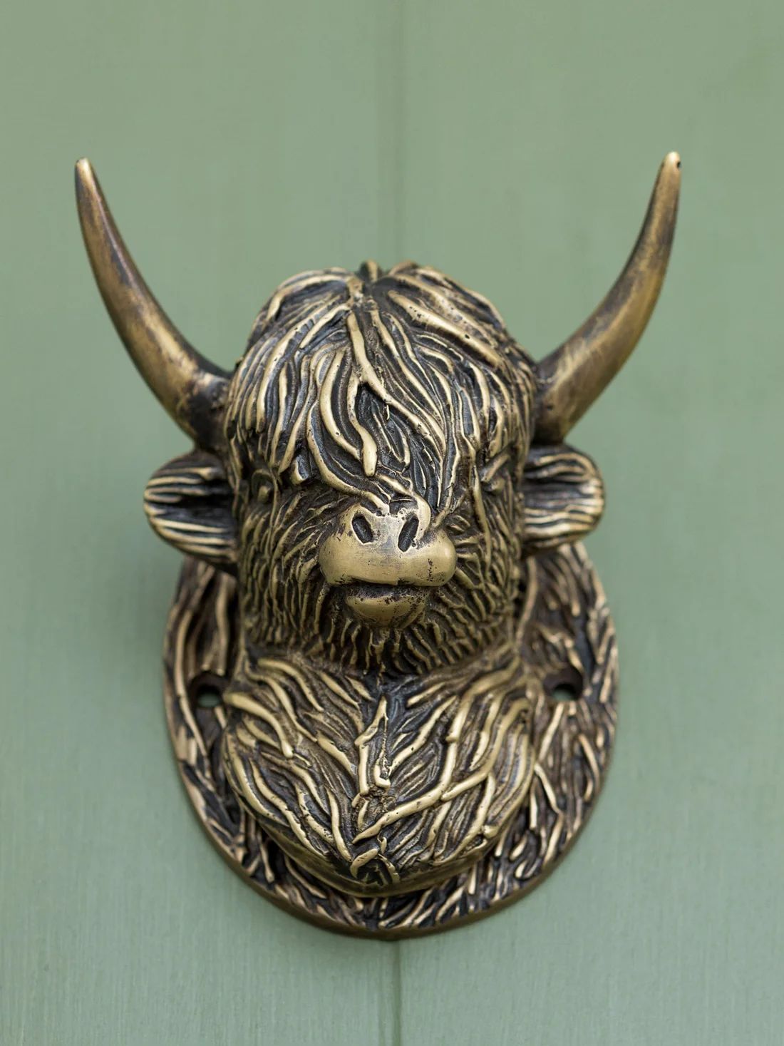 Brass Bee - Highland Cow Door Knocker - HERITAGE