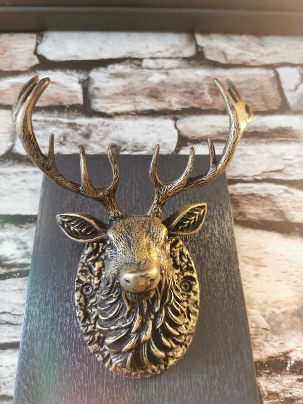 Brass Bee - Stag Door Knocker - HERITAGE Finish