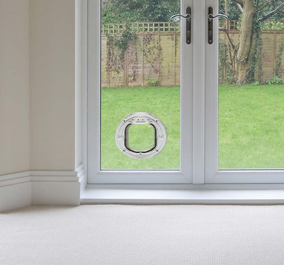 GLASS DOOR CAT FLAP