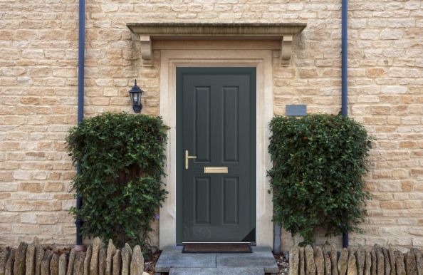 Solid (unglazed) Composite Doorset + PVCu Frame