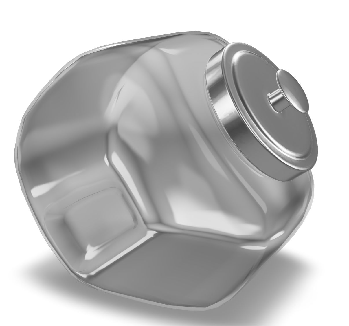 Empty Kratom Jar with Chrome lid-(1 Gallon)-(1 UNIT)