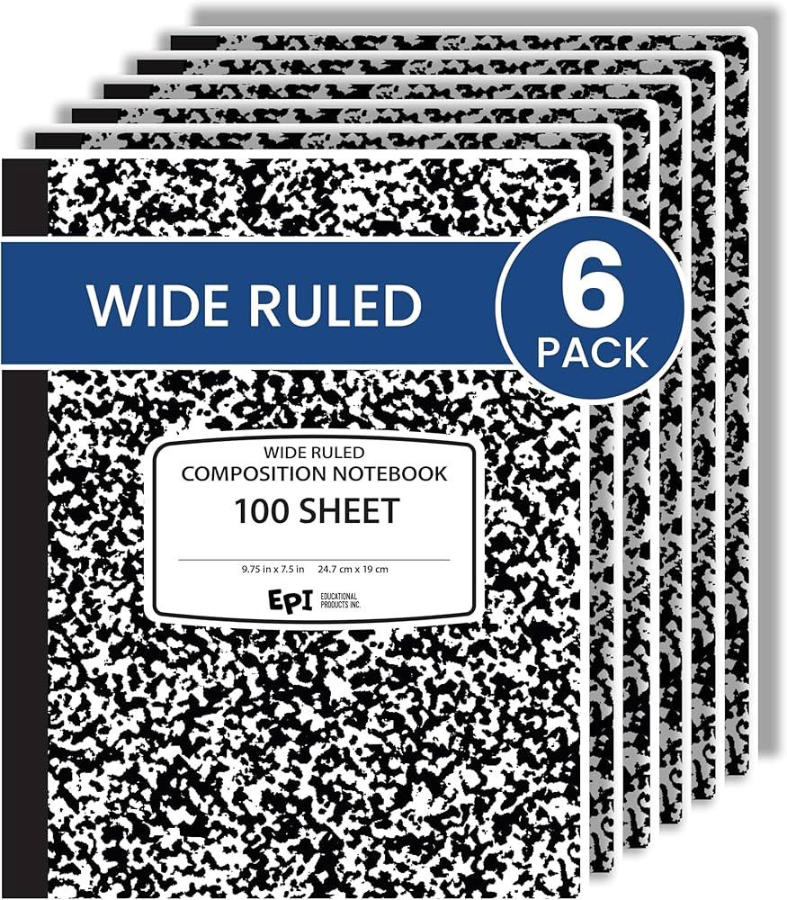 Composition Book -(6 COUNT) -(1 UNIT)
