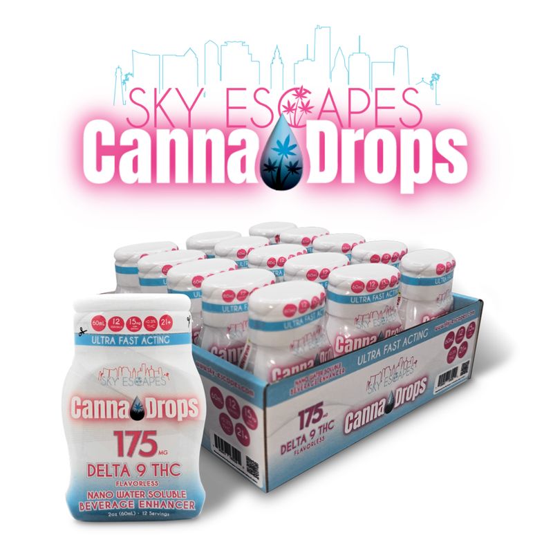 Canna Drops - D9 Nano Water Soluble Beverage Enhancer (60ml 175mg)-(15CT)-(1 UNIT)