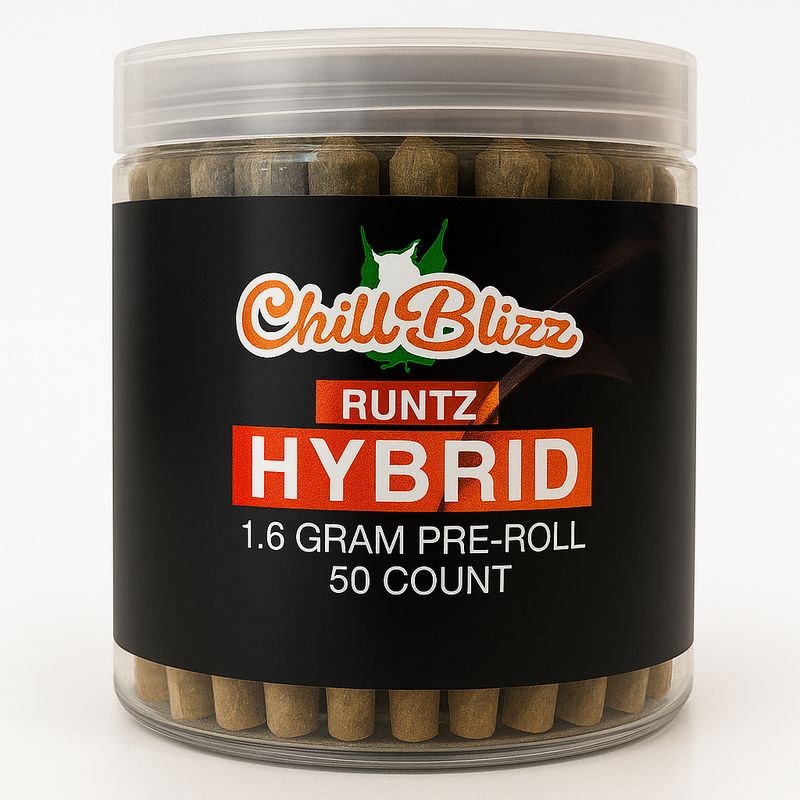 Chill Blizz THC-A Infused Pre-Rolls(1.6g)-(50 COUNT)-(1 UNIT)