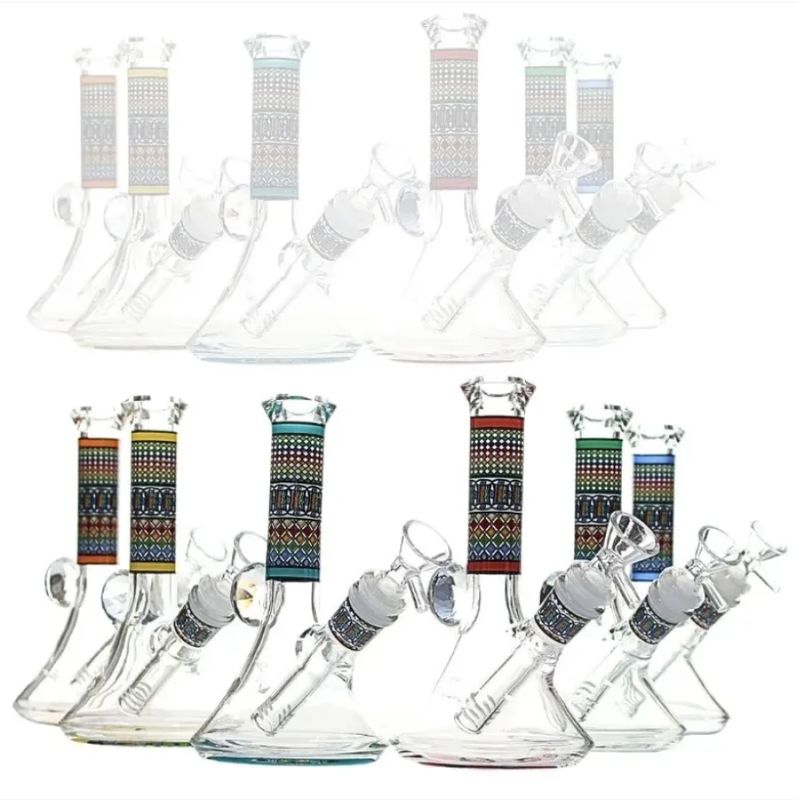 10&quot; GLASS WATER PIPE (ZIG ZAG DESIGN)