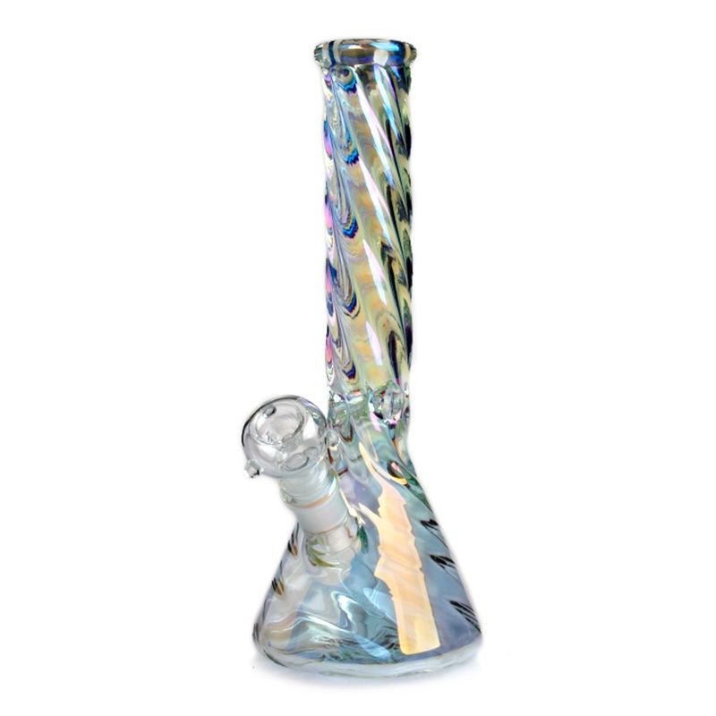 Holographic Rainbow Straight Tube Beaker Water Pipe