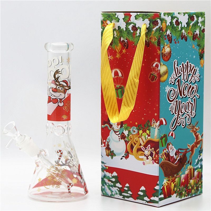10&quot; Beaker Christmas Water Pipe Set (Free Gift Included)
