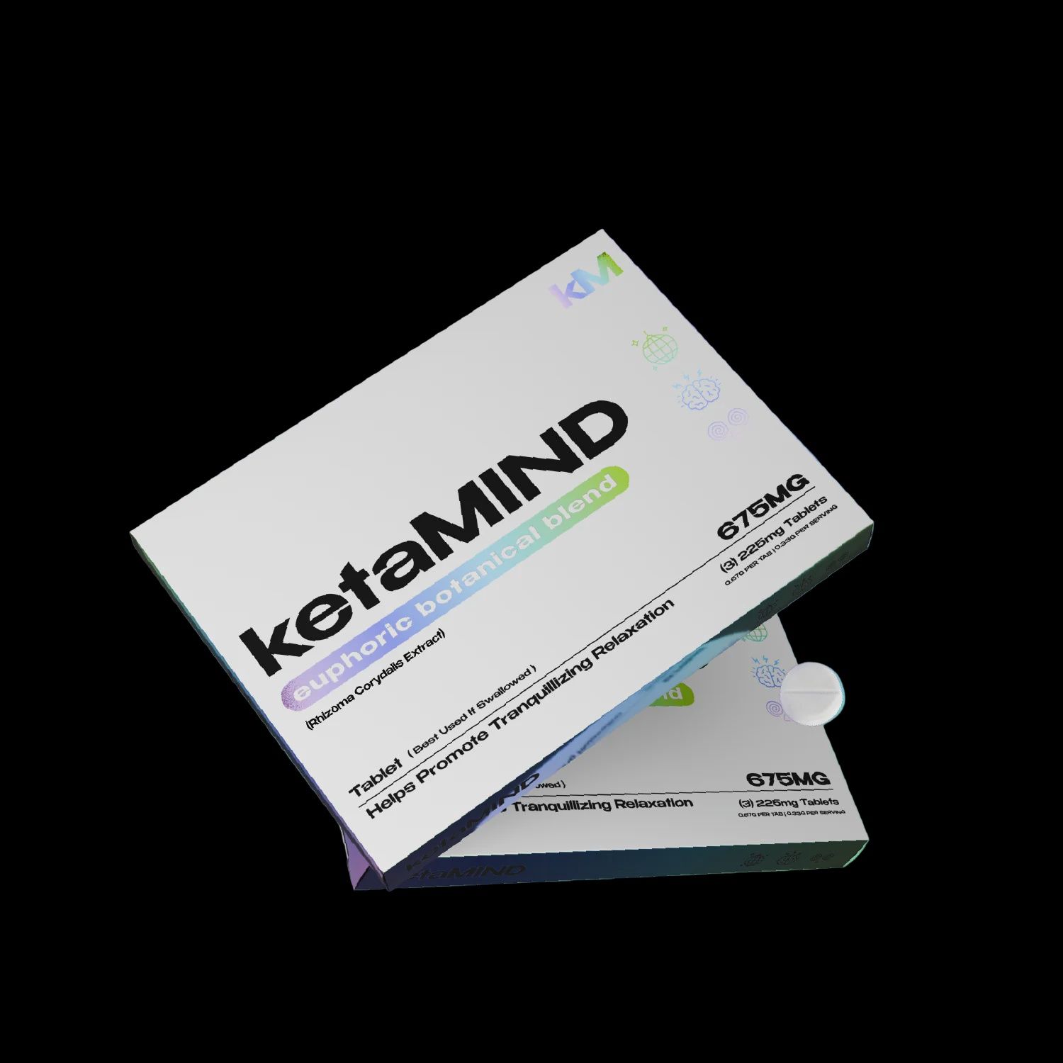KetaMIND &quot;Euphoric Botanical Blend&quot; (3PC-10 COUNT)-(225MG/TABLET)