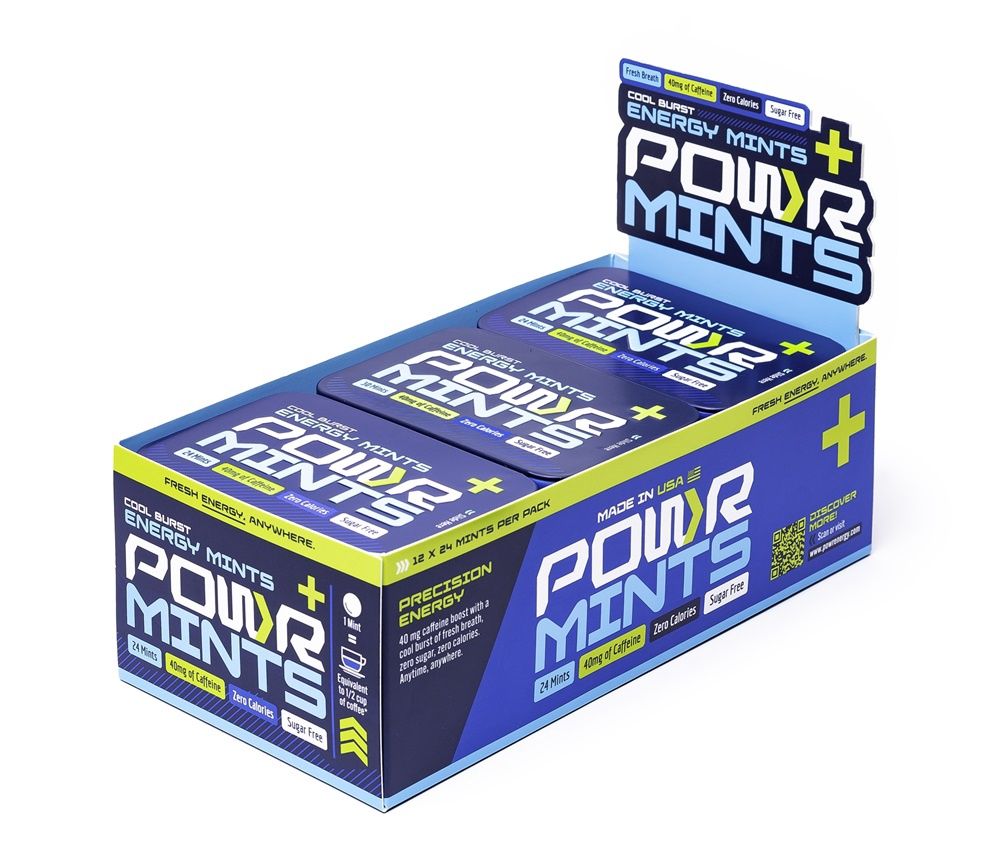 POWER MINTS-CAFFEINATED MINTS (4MG CAFFEINE PER MINT)-(12CT-1 UNIT)